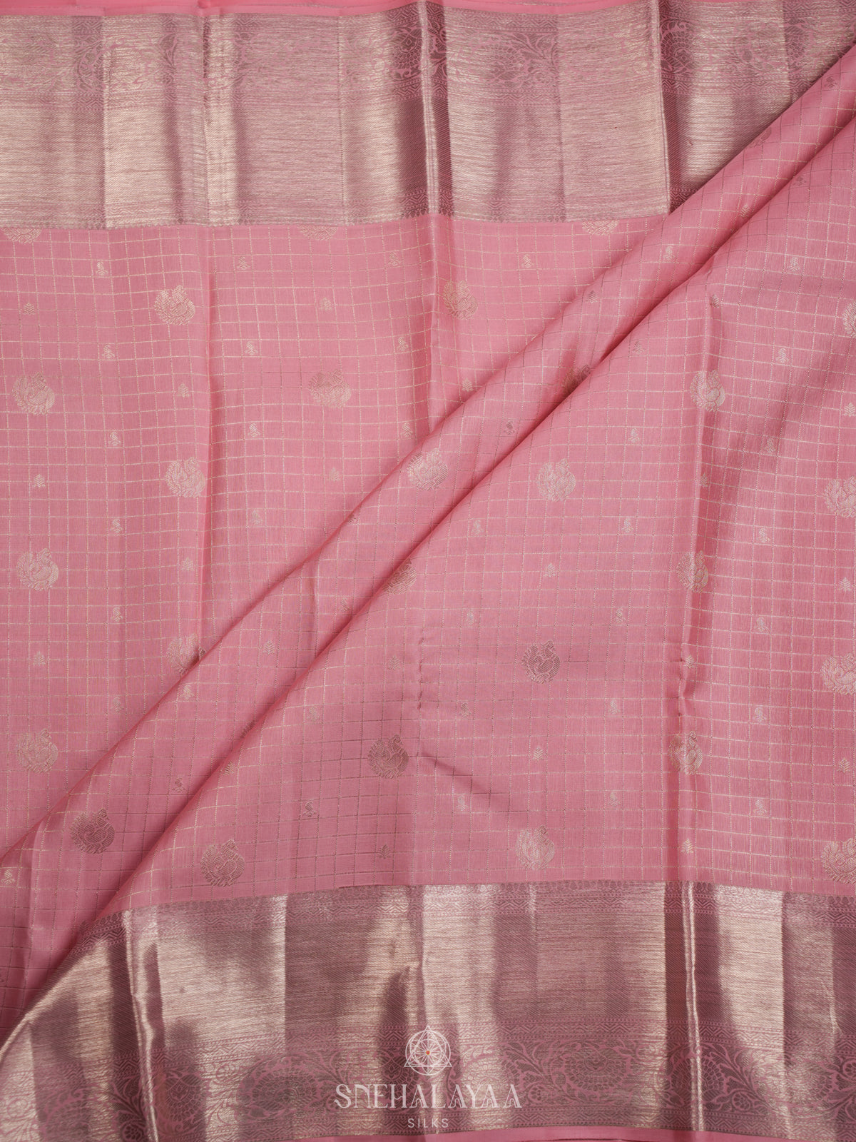 Baby Pink Kanjivaram Silk Saree