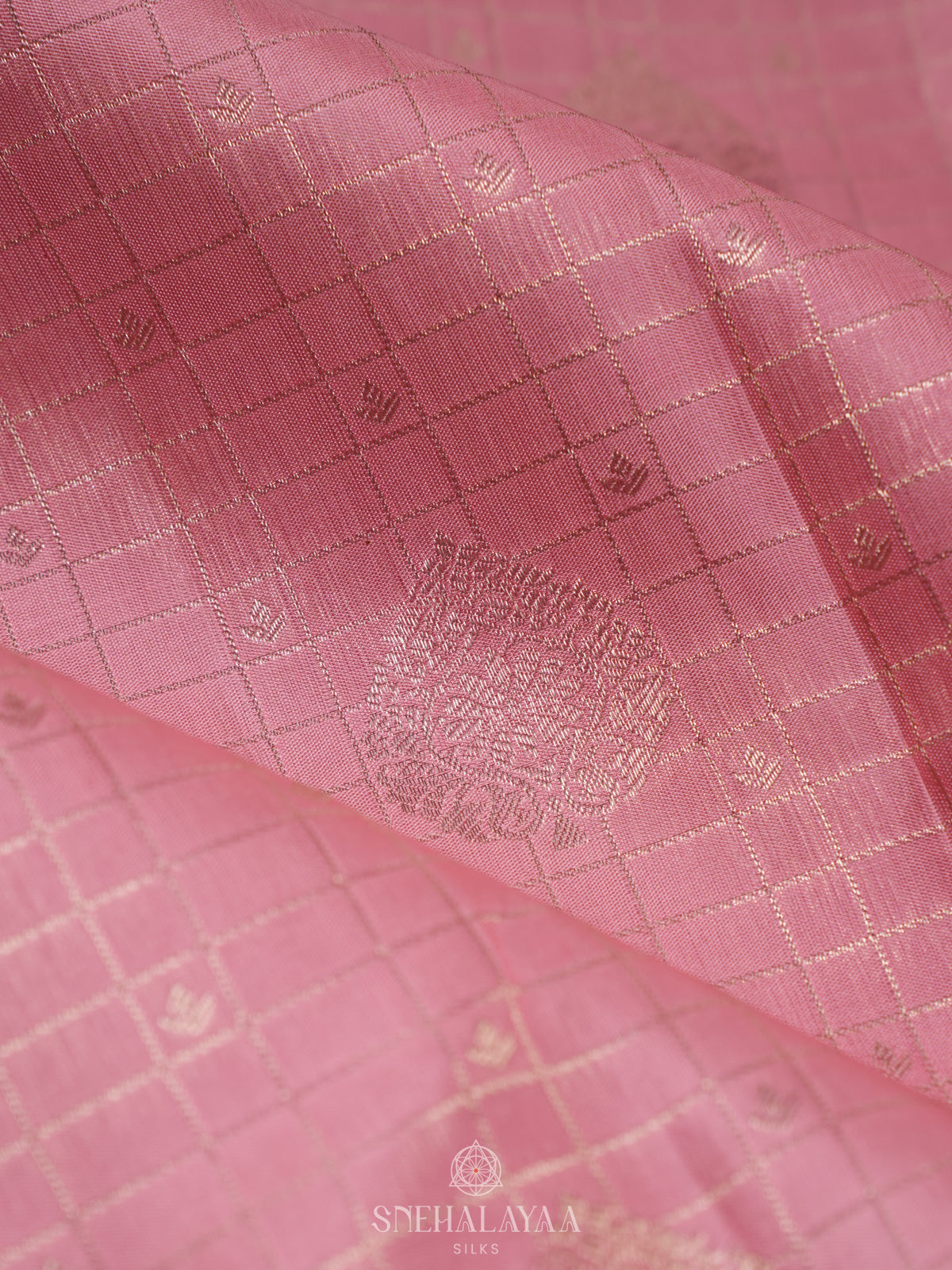 Baby Pink Kanjivaram Silk Saree