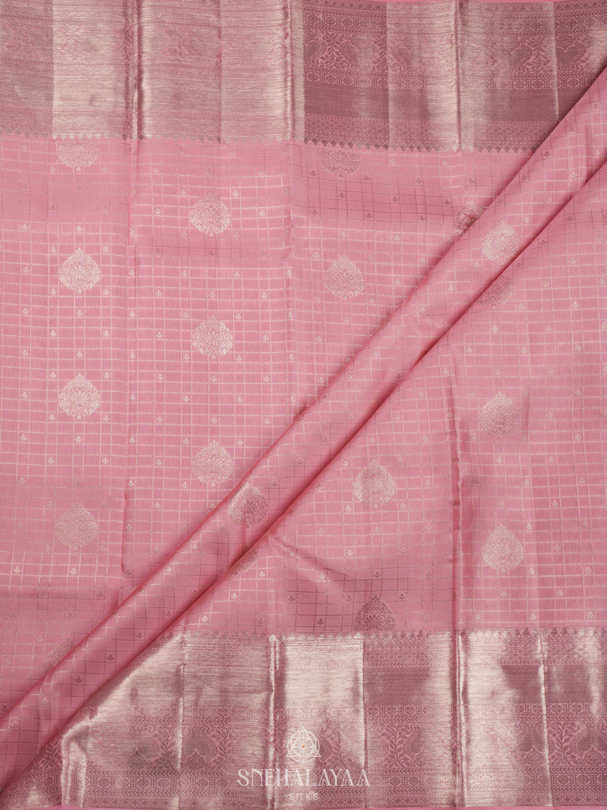 Baby Pink Kanjivaram Silk Saree