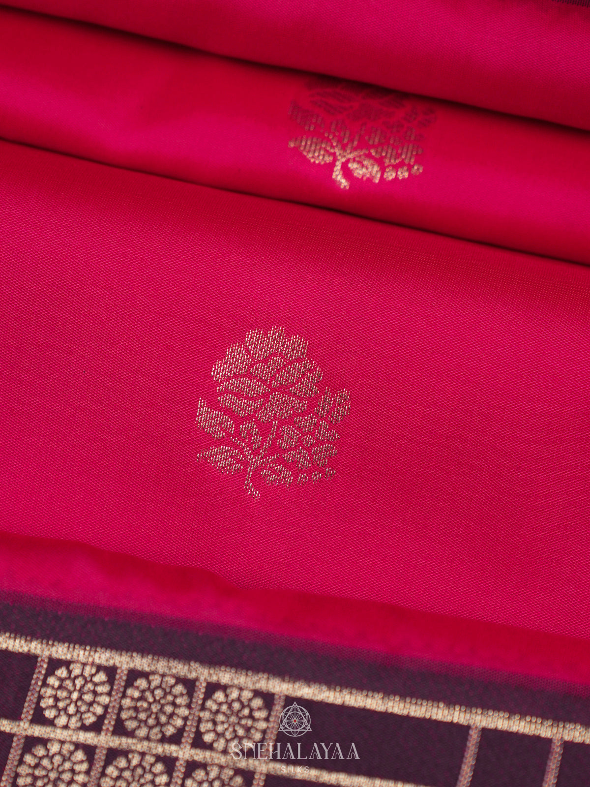 Pink Soft Silk Saree
