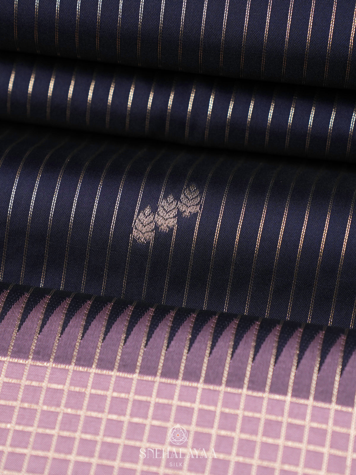 Navy Blue Soft Silk Saree