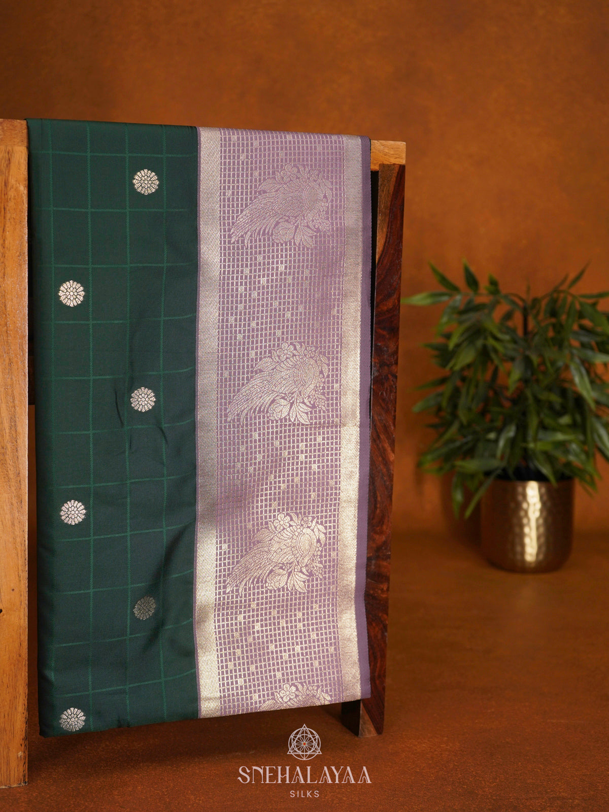 Forest Green Soft Silk Saree