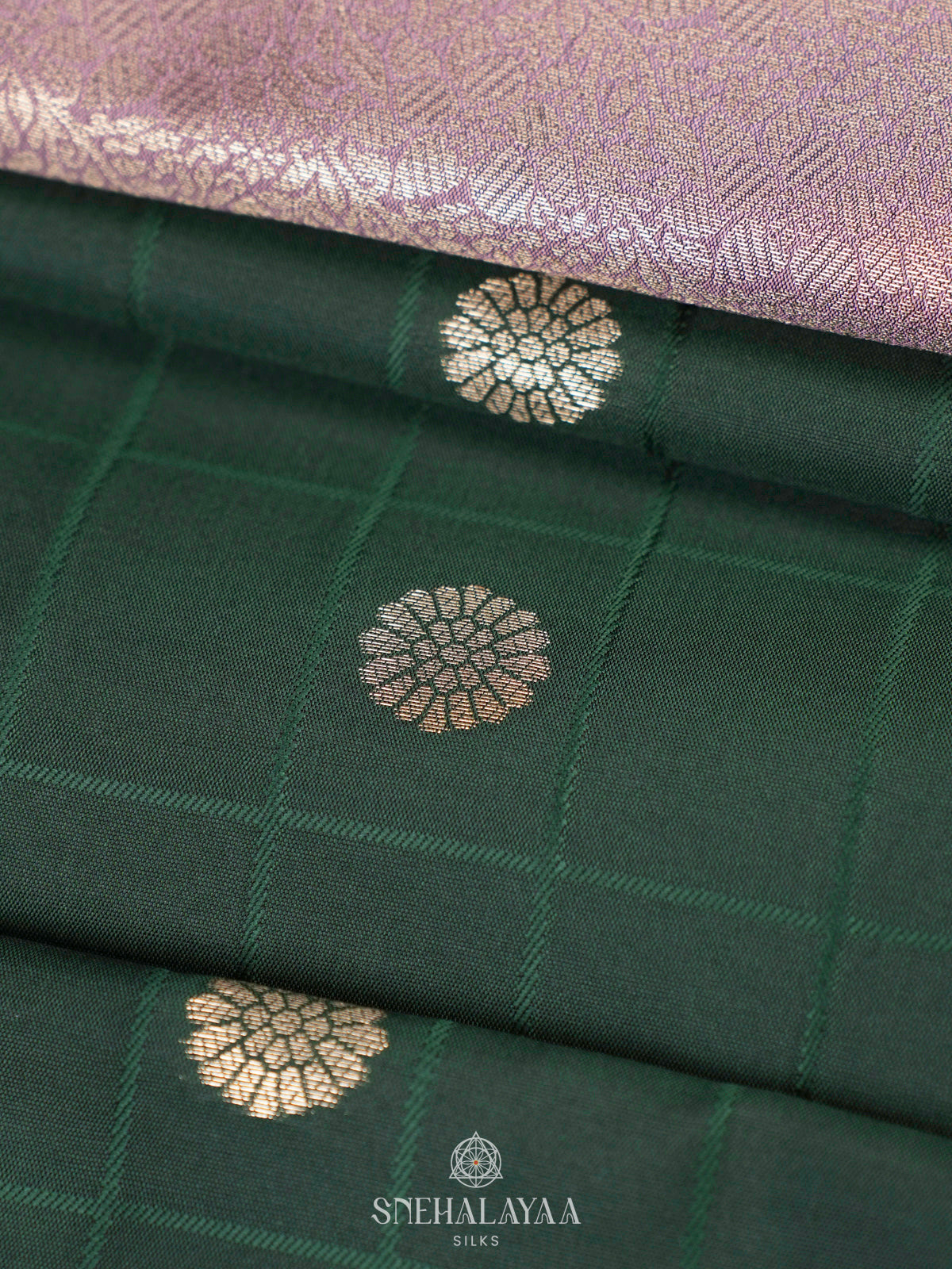 Forest Green Soft Silk Saree