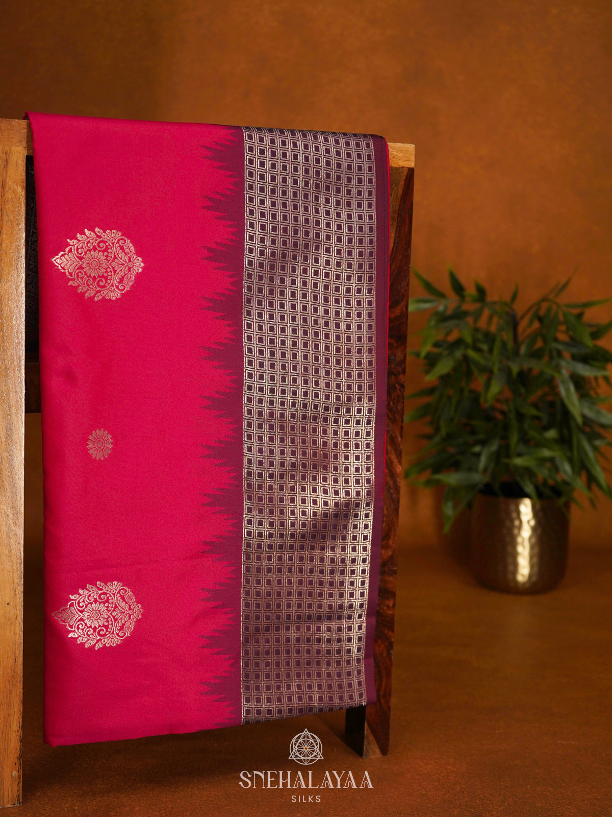 Ruby Red Soft Silk Saree