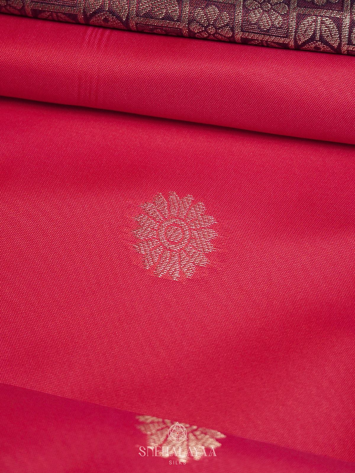 Ruby Red Soft Silk Saree