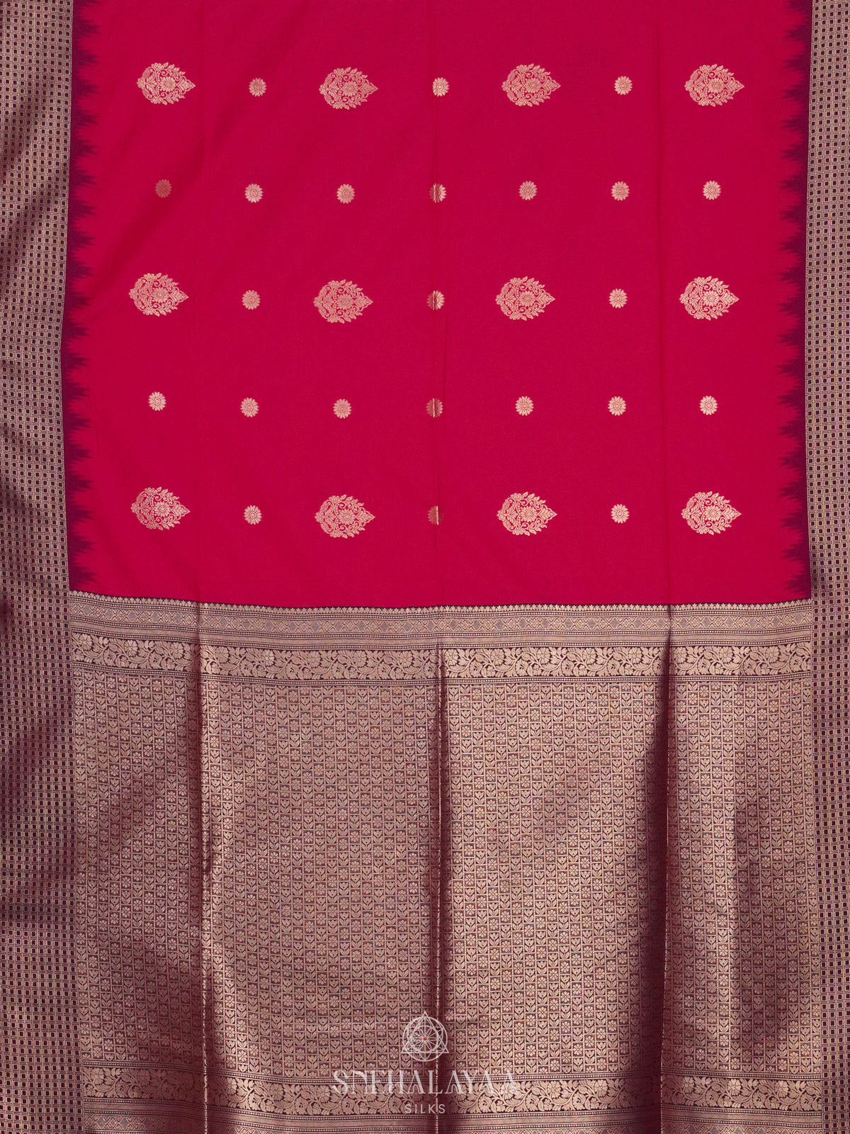 Ruby Red Soft Silk Saree