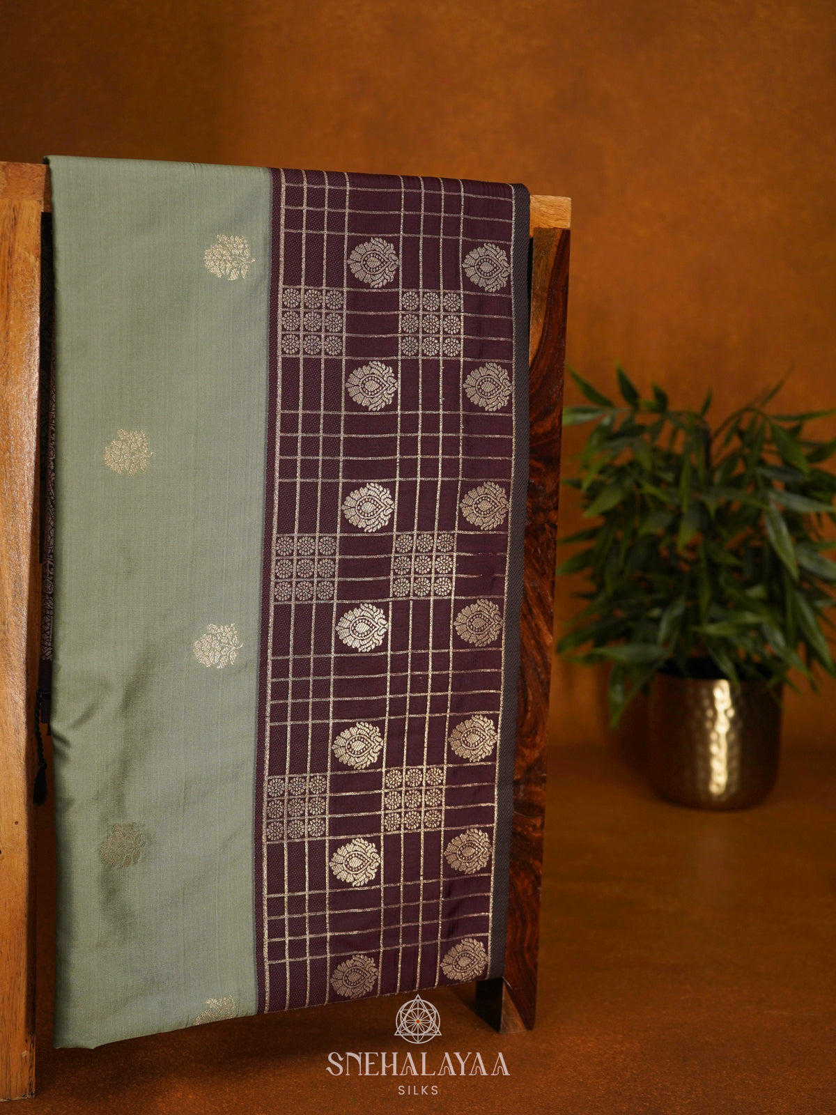Sage Green Soft Silk Saree