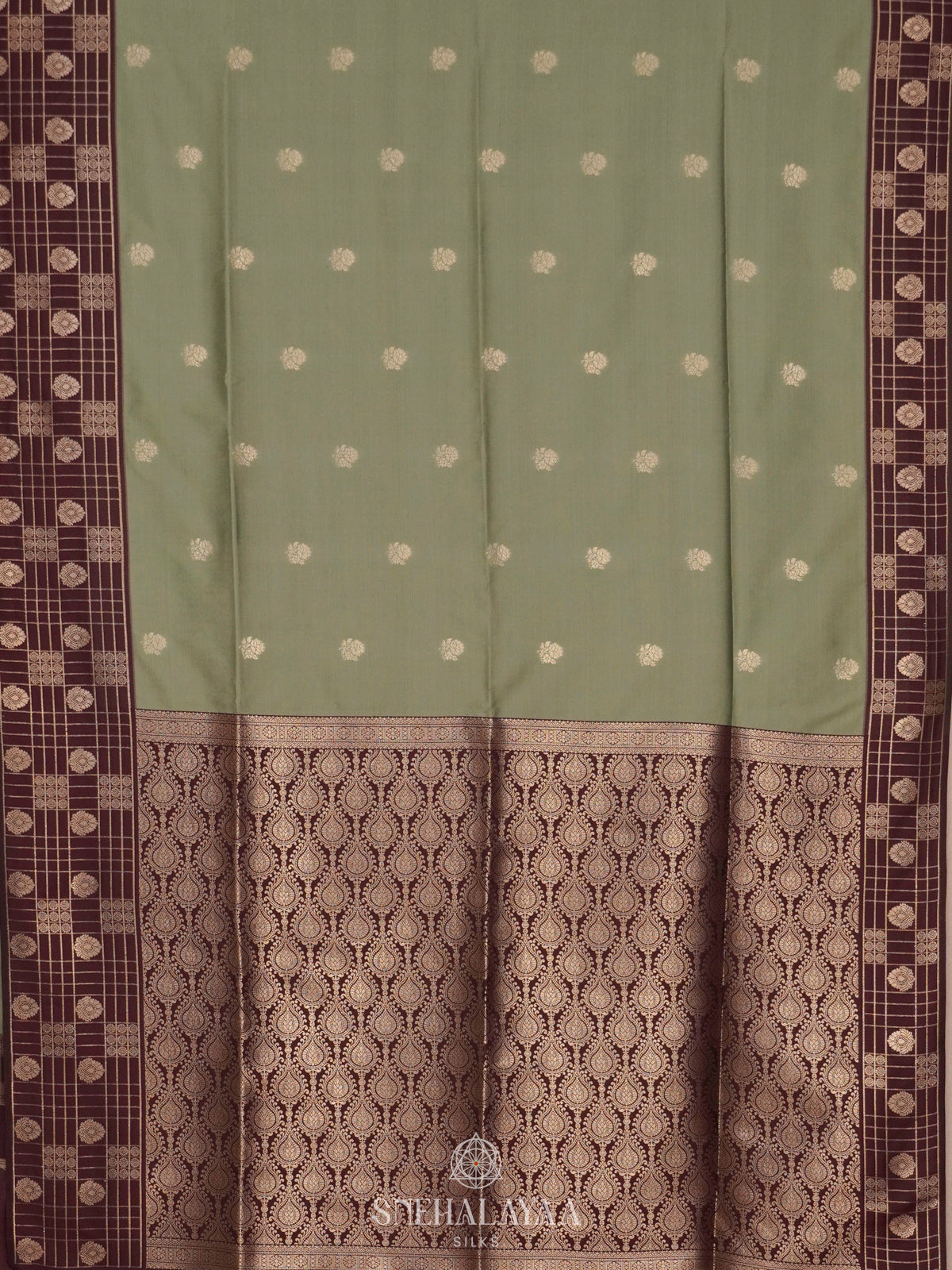 Sage Green Soft Silk Saree