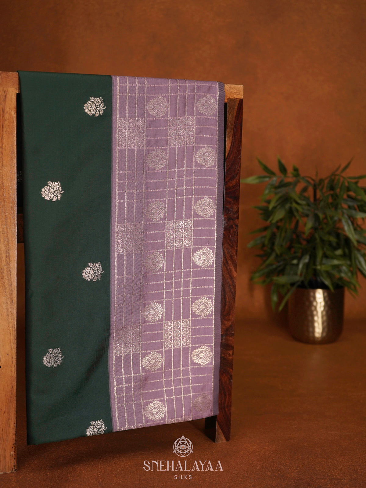 Forest Green Soft Silk Saree