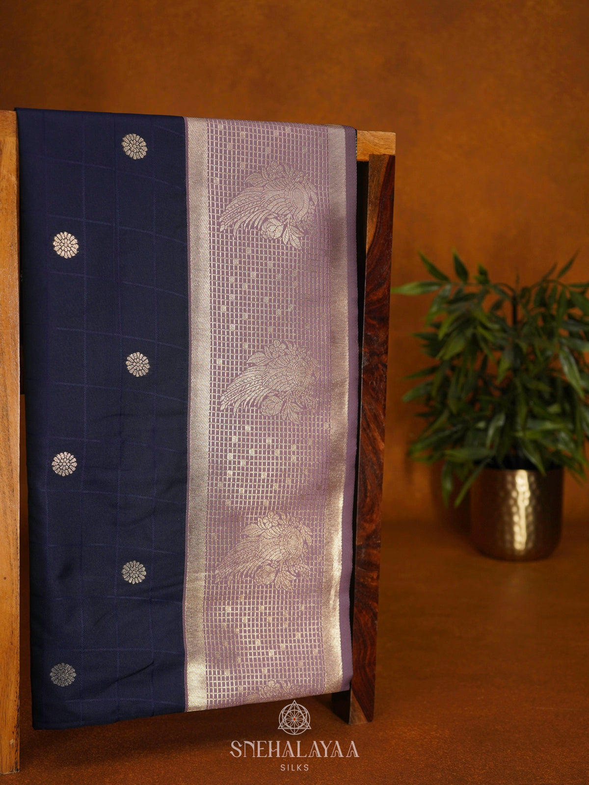 Navy Blue Soft Silk Saree