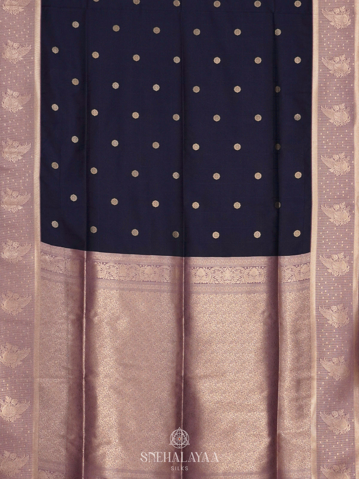 Navy Blue Soft Silk Saree