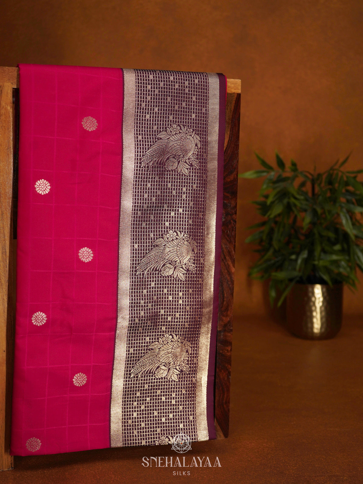 Ruby Red Soft Silk Saree