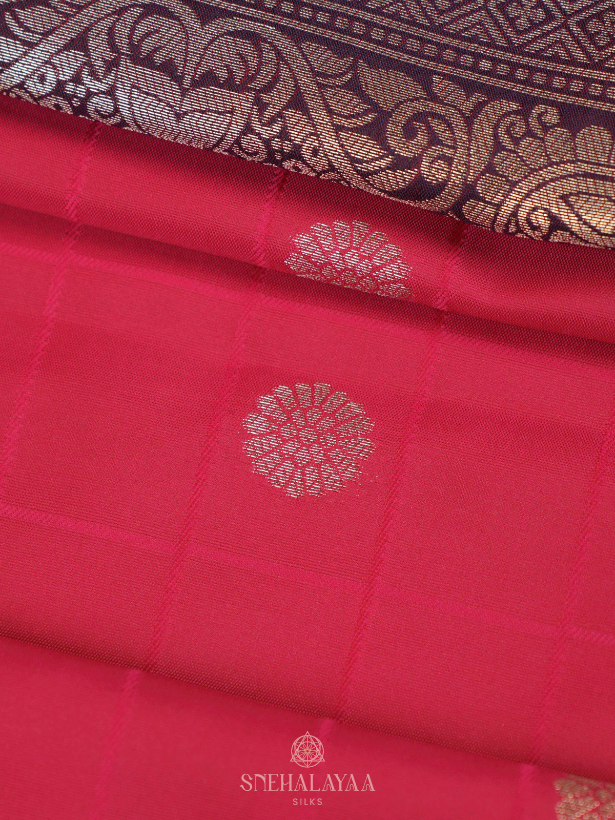 Ruby Red Soft Silk Saree