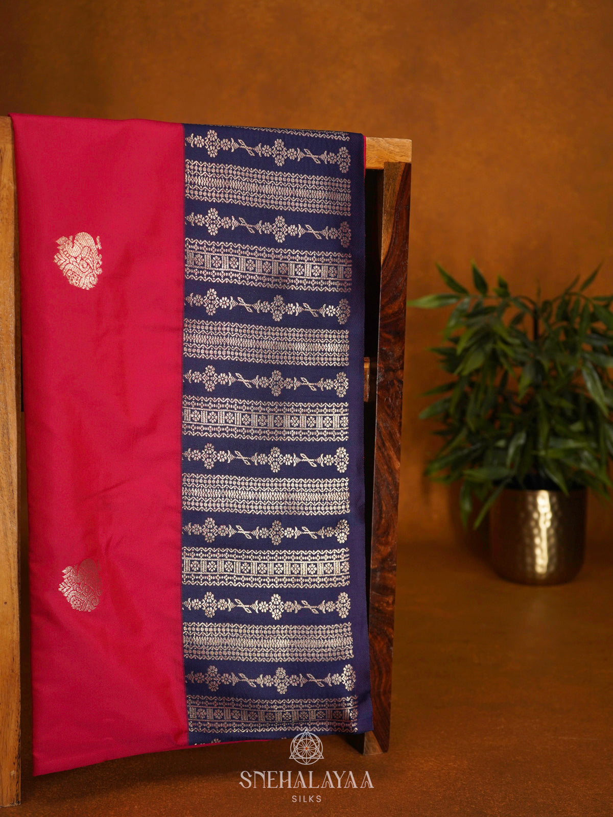 Ruby Red Soft Silk Saree