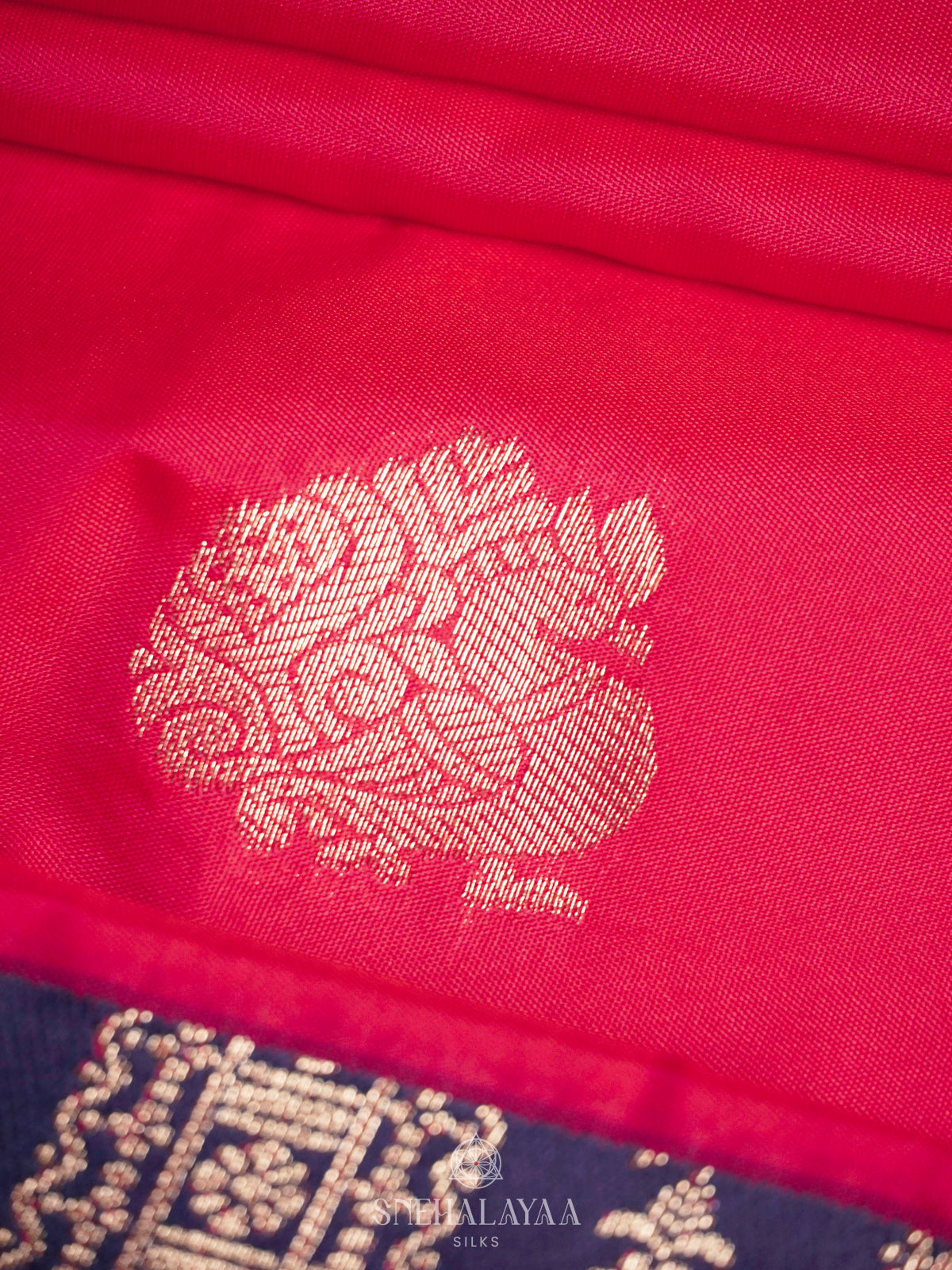 Ruby Red Soft Silk Saree