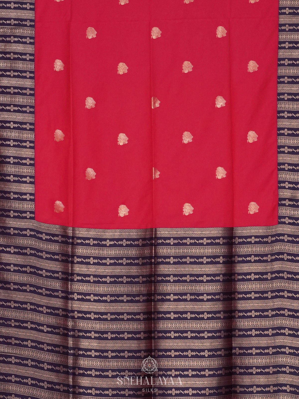 Ruby Red Soft Silk Saree