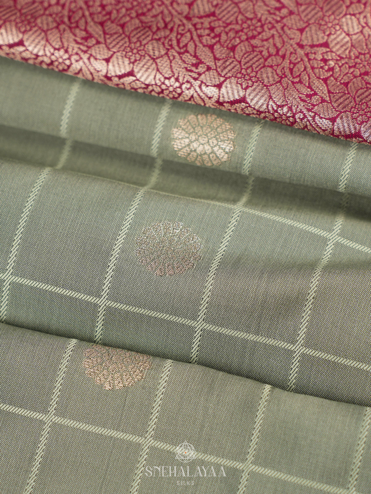 Sage Green Soft Silk Saree