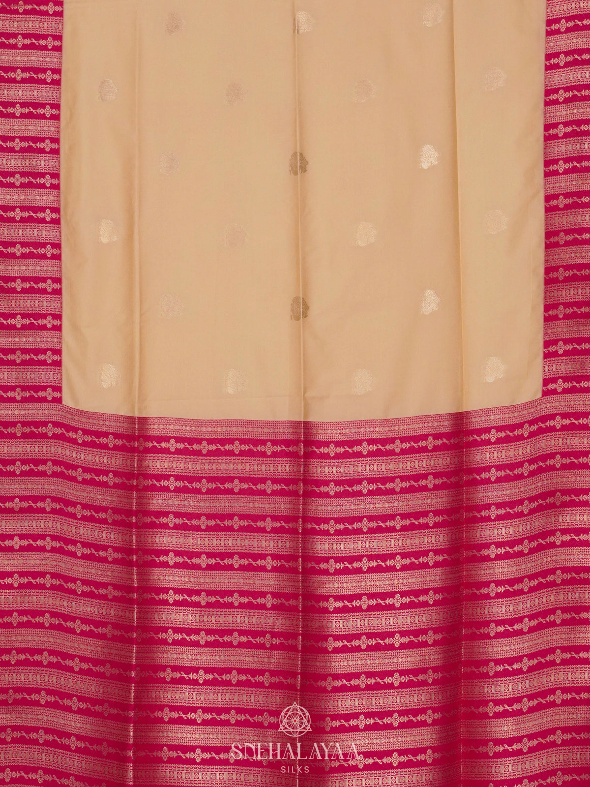 Cream Soft Silk Saree