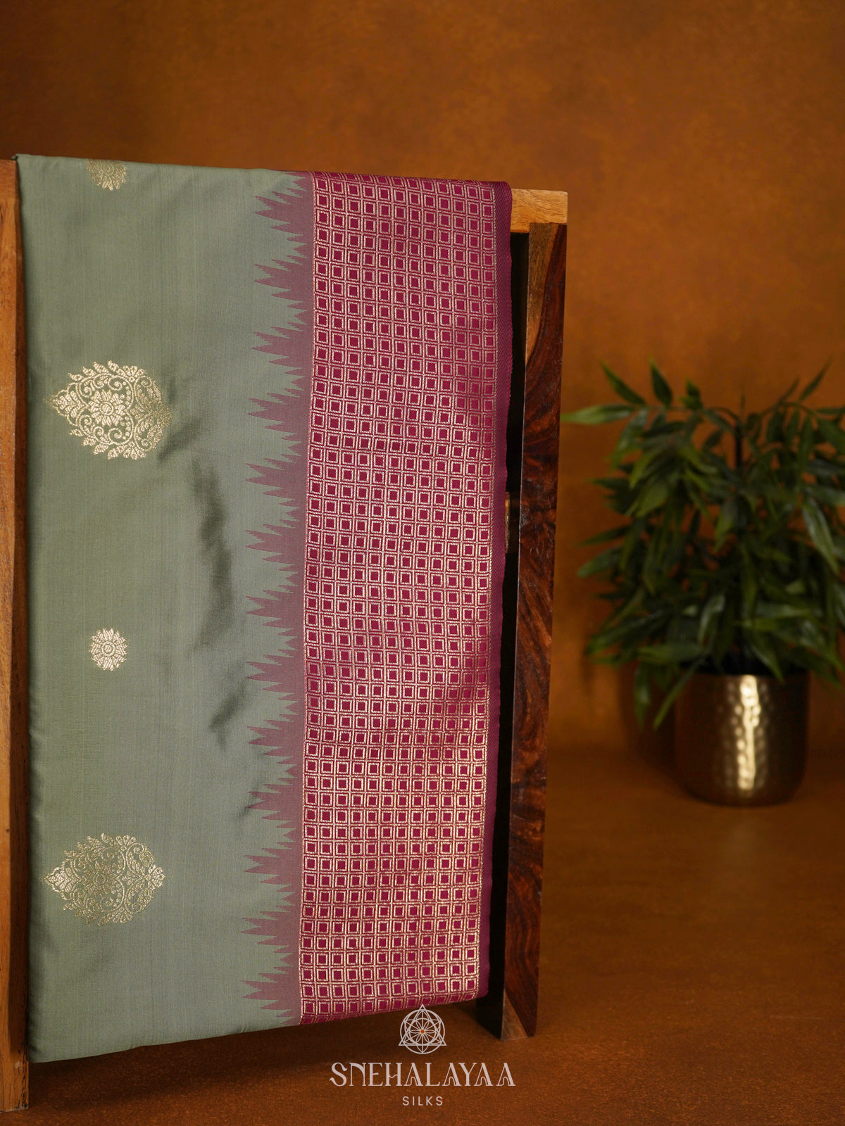 Sage Green Soft Silk Saree