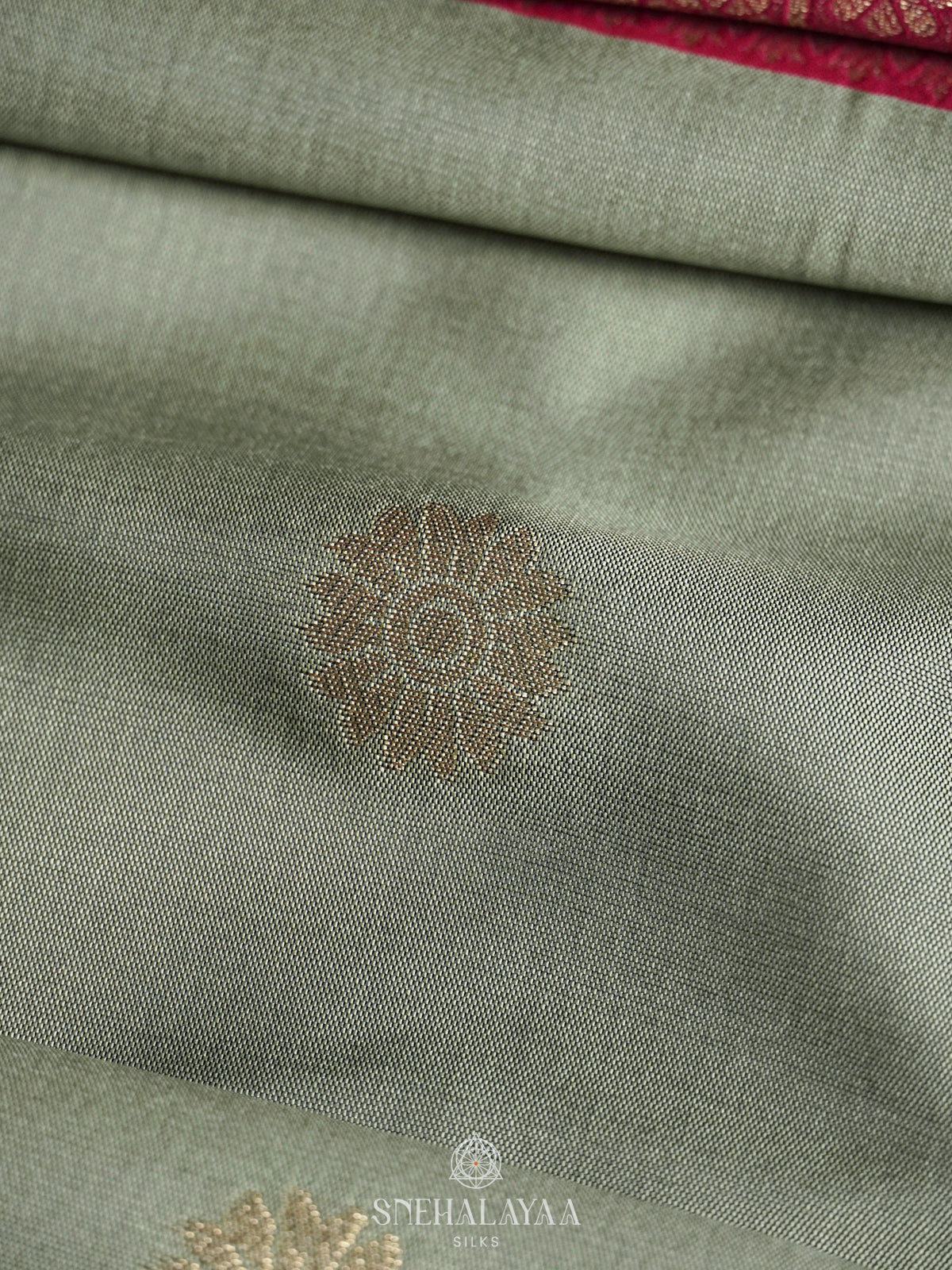 Sage Green Soft Silk Saree