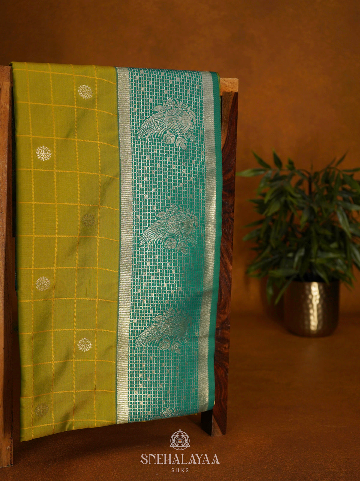 Lime Green Soft Silk Saree