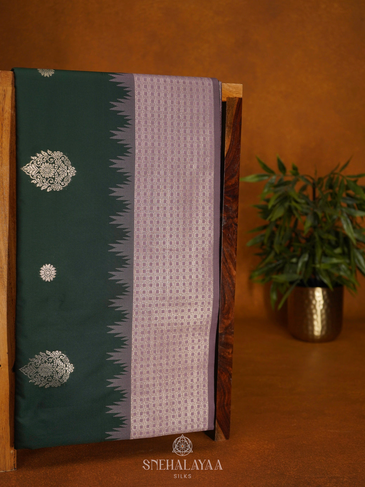 Forest Green Soft Silk Saree