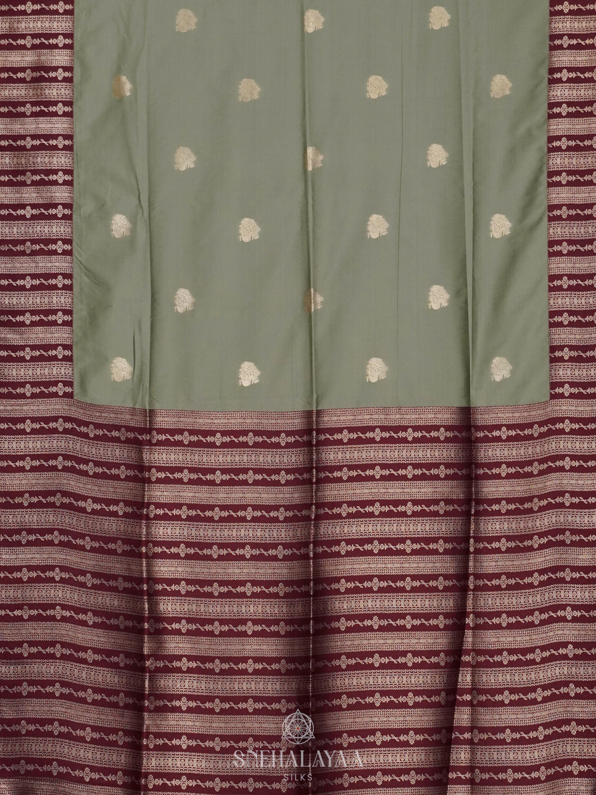 Sage Green Soft Silk Saree