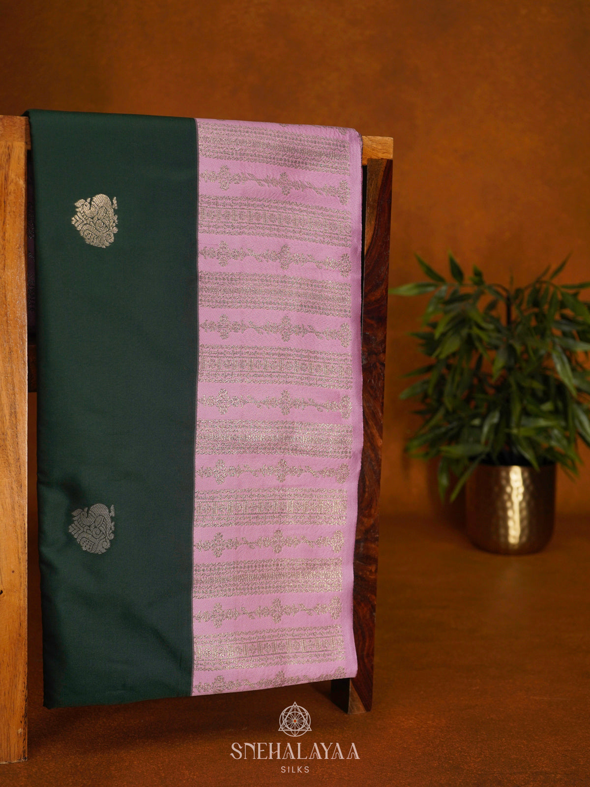 Forest Green Soft Silk Saree