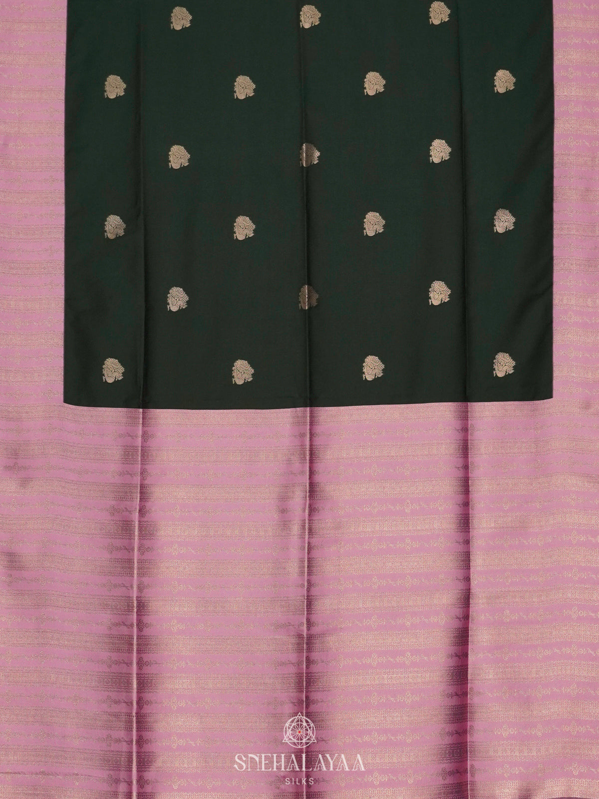 Forest Green Soft Silk Saree