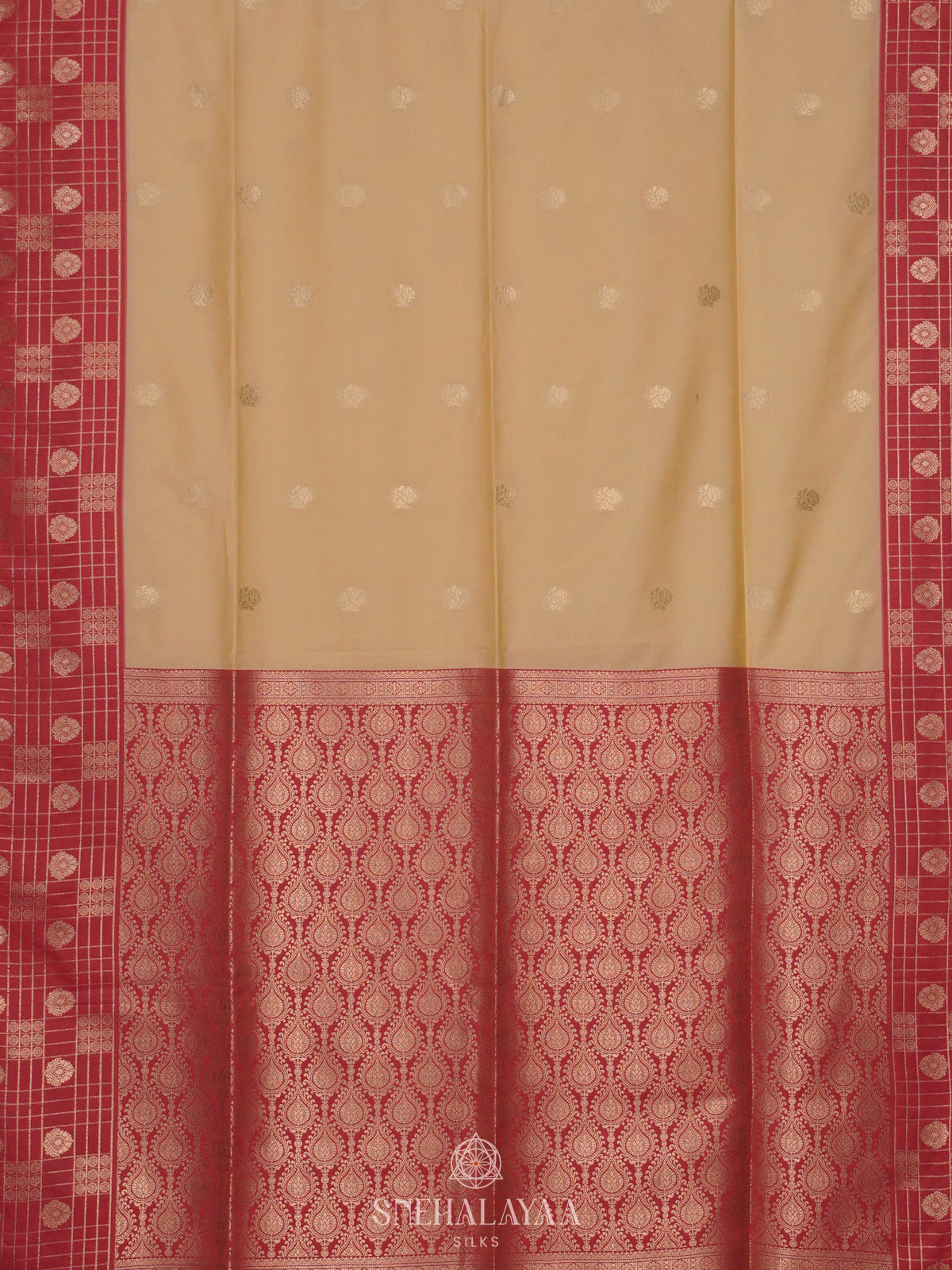 Cream Soft Silk Saree