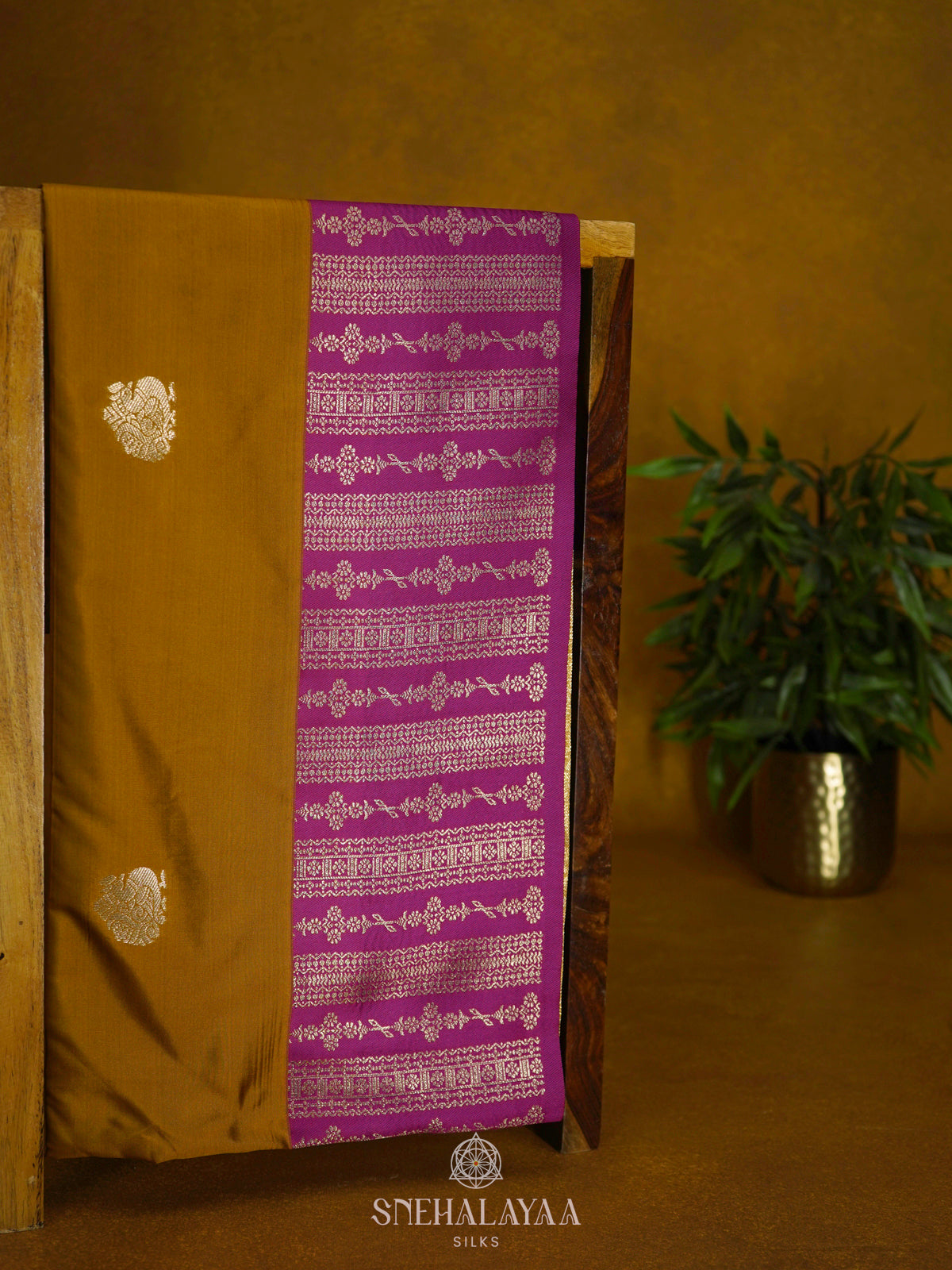 Mustard  Soft Silk Saree