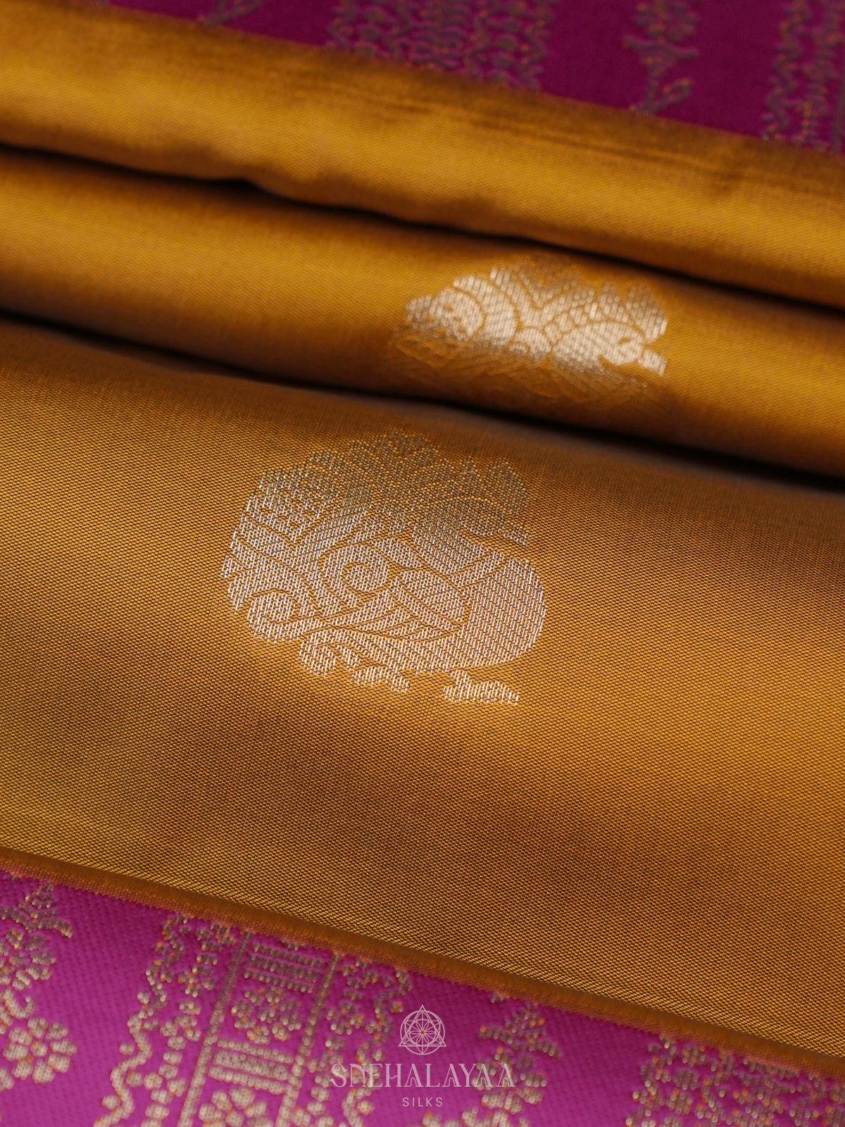 Mustard  Soft Silk Saree