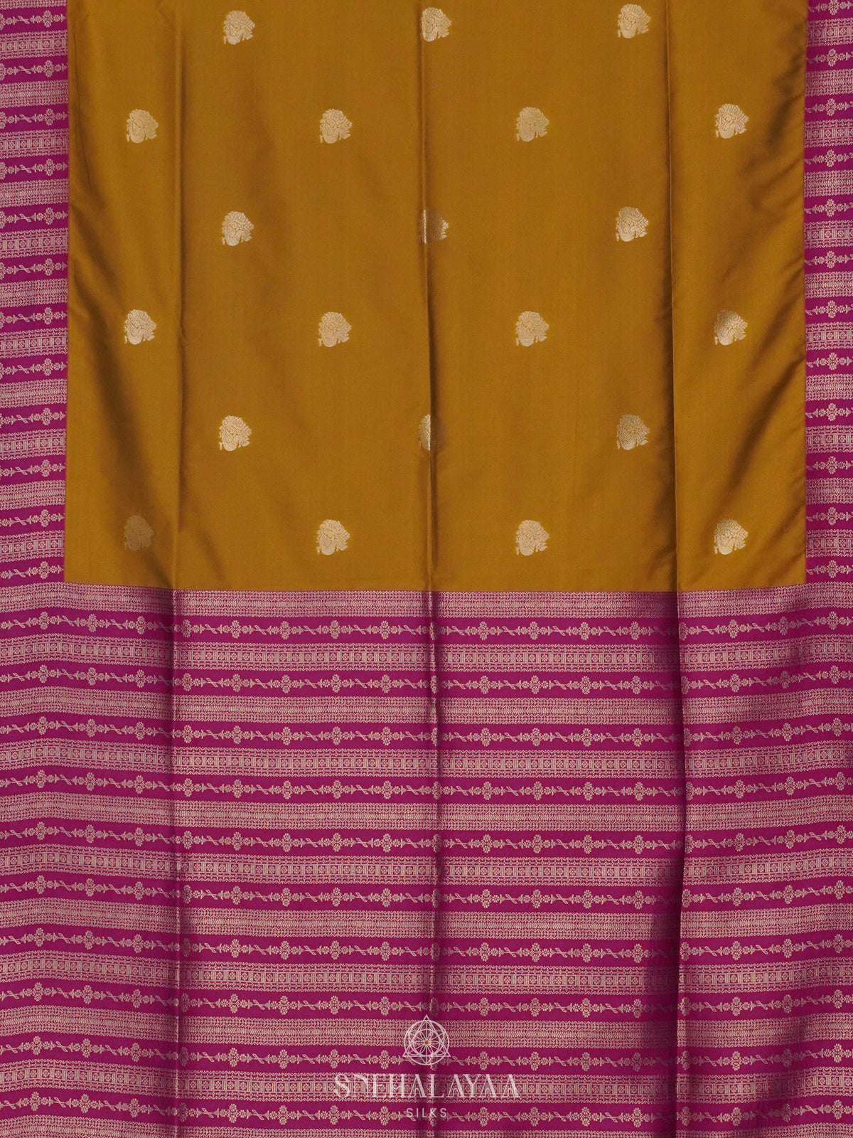 Mustard  Soft Silk Saree