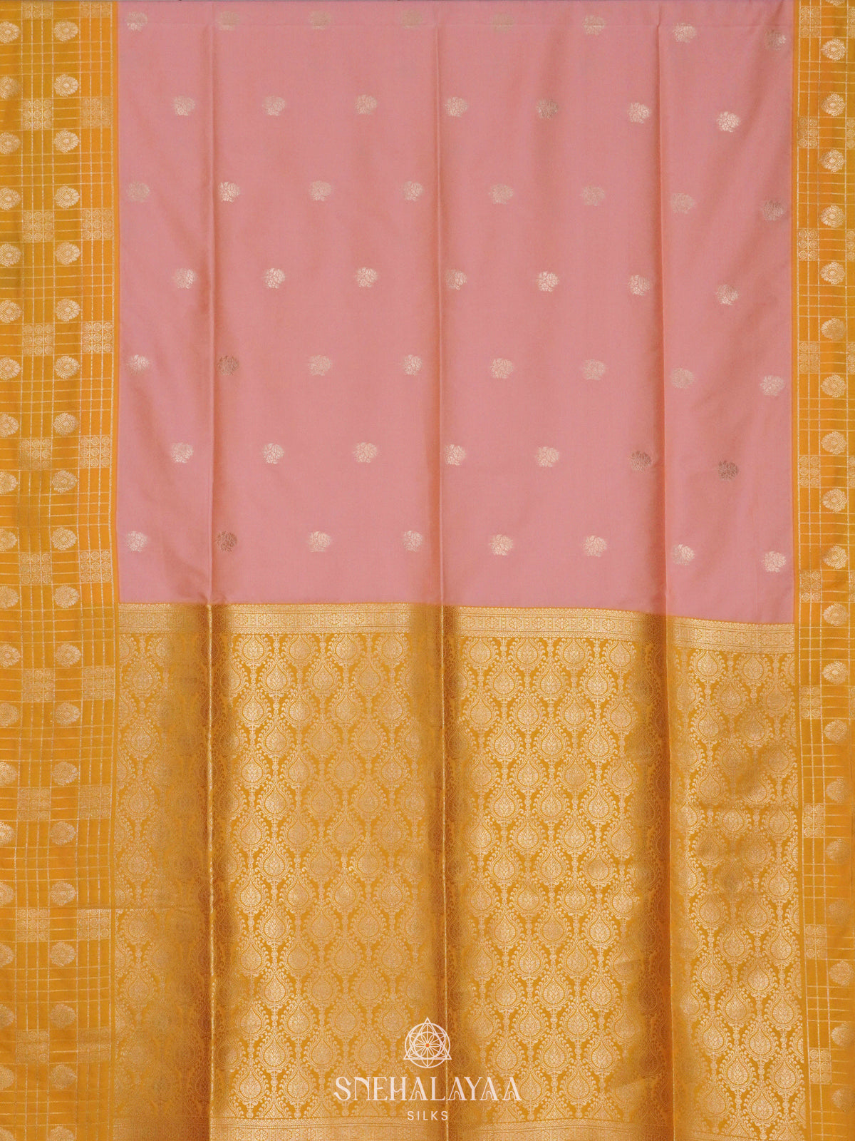 Mango Yellow Soft Silk Saree