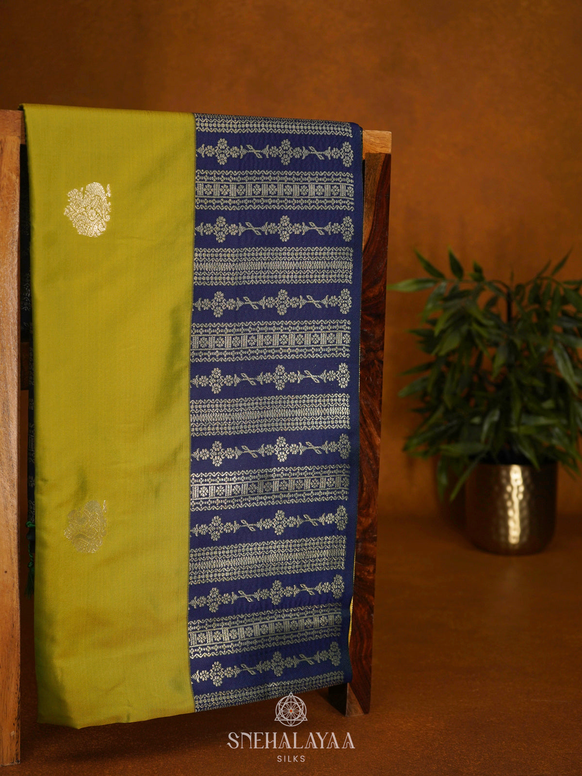 Lime Green Soft Silk Saree