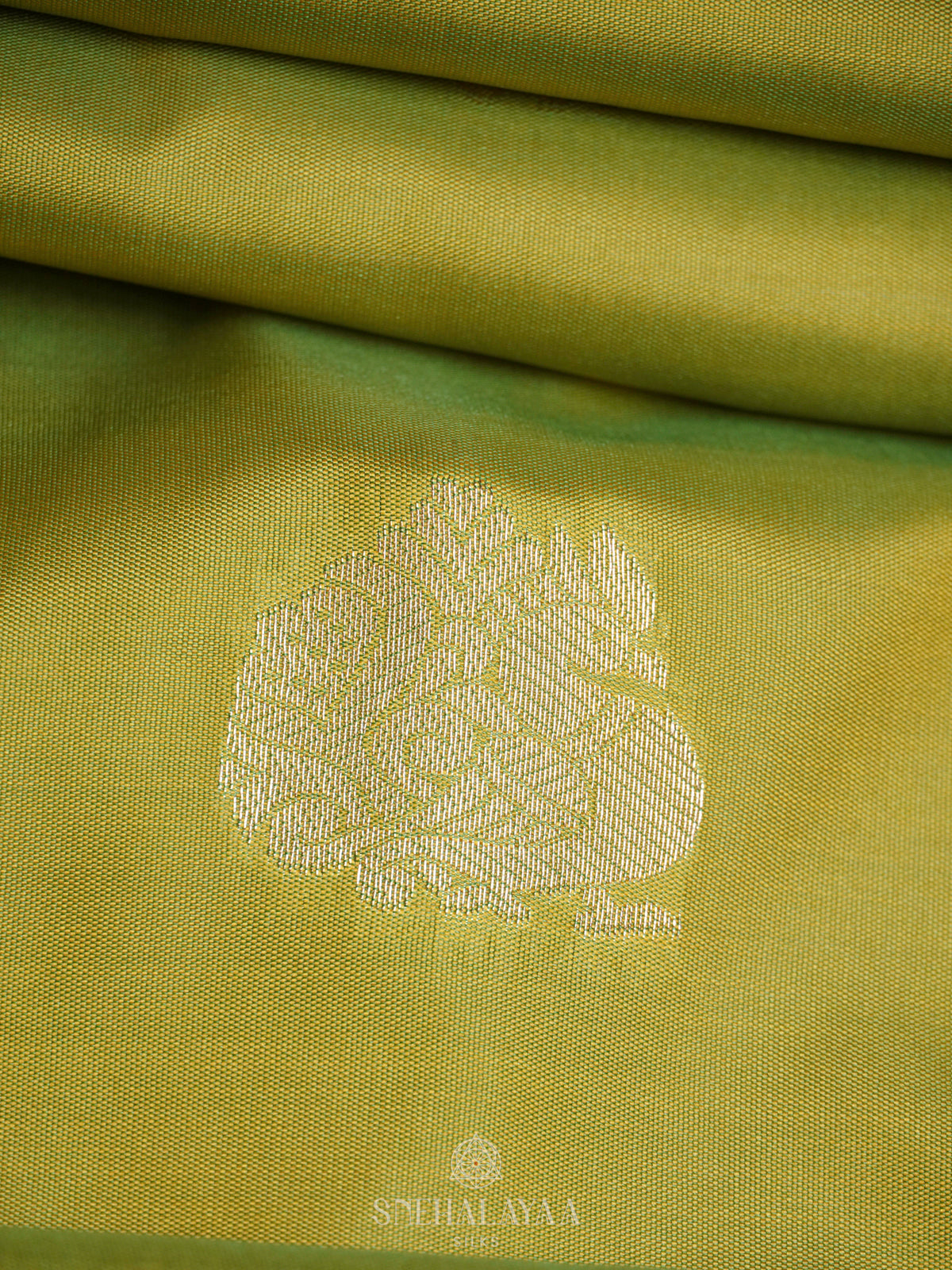Lime Green Soft Silk Saree