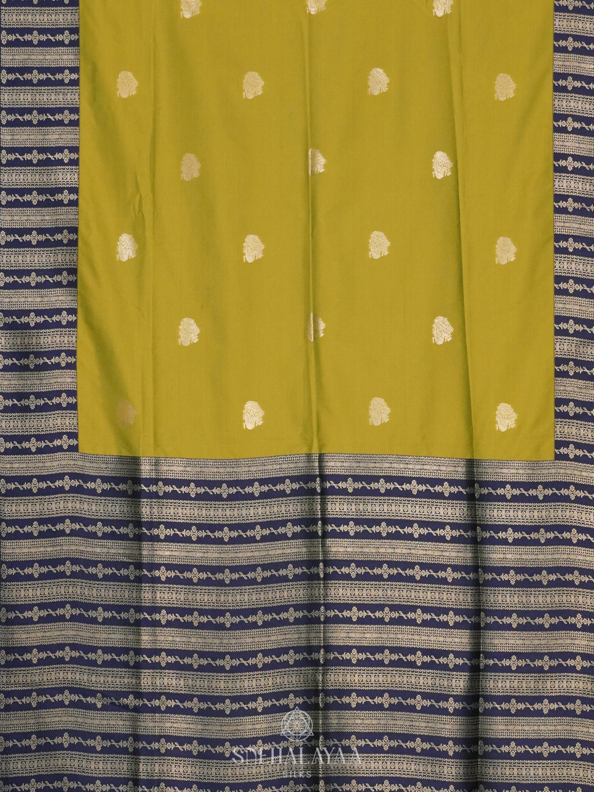 Lime Green Soft Silk Saree