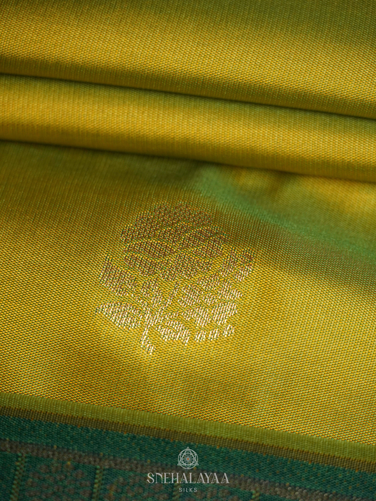 Lime Green Soft Silk Saree