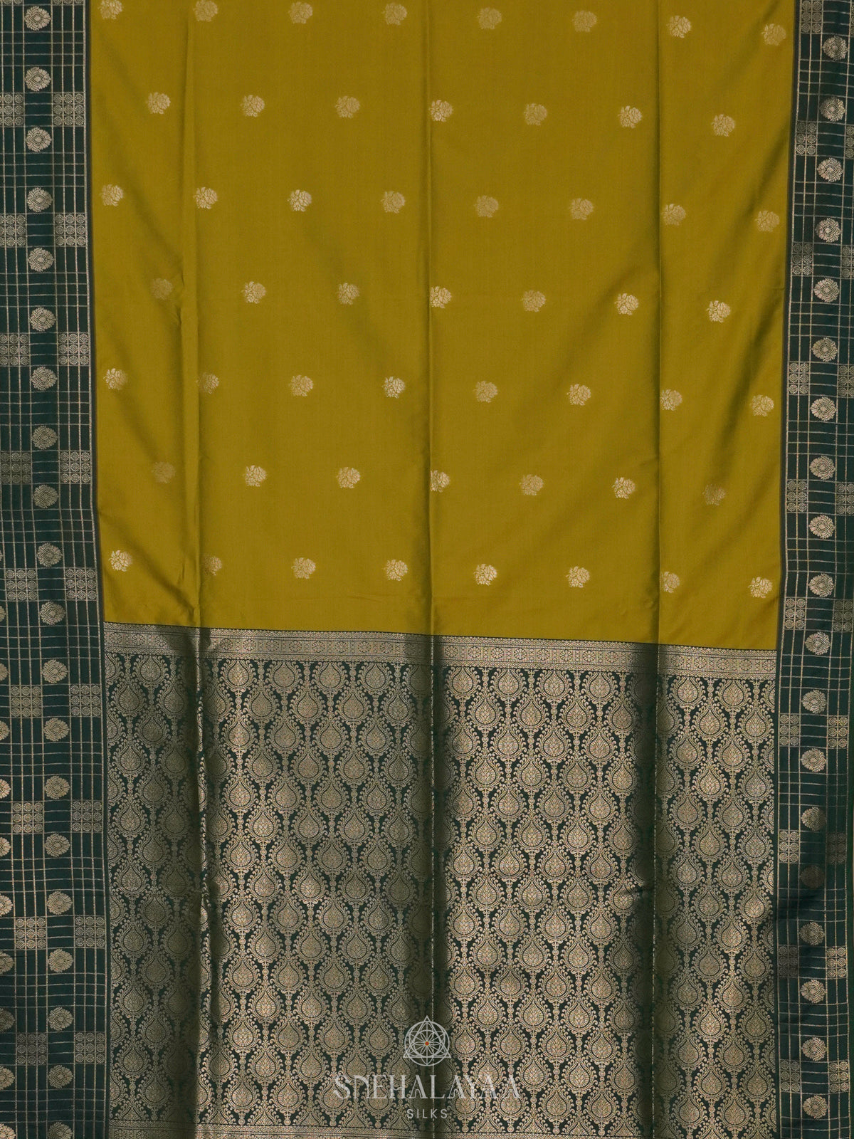 Lime Green Soft Silk Saree