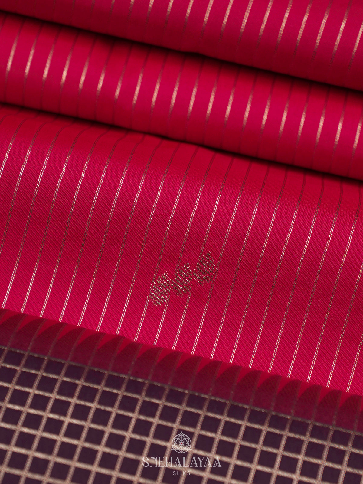 Ruby Red Soft Silk Saree