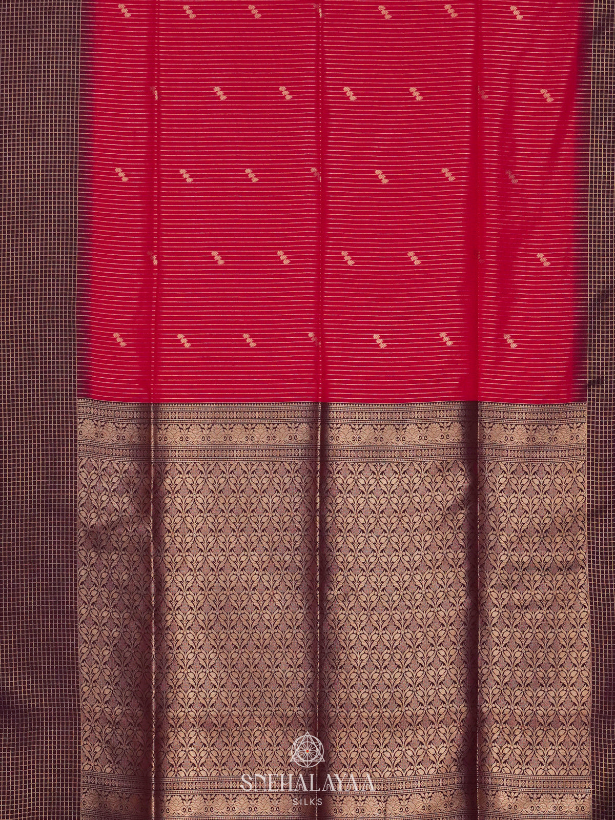 Ruby Red Soft Silk Saree