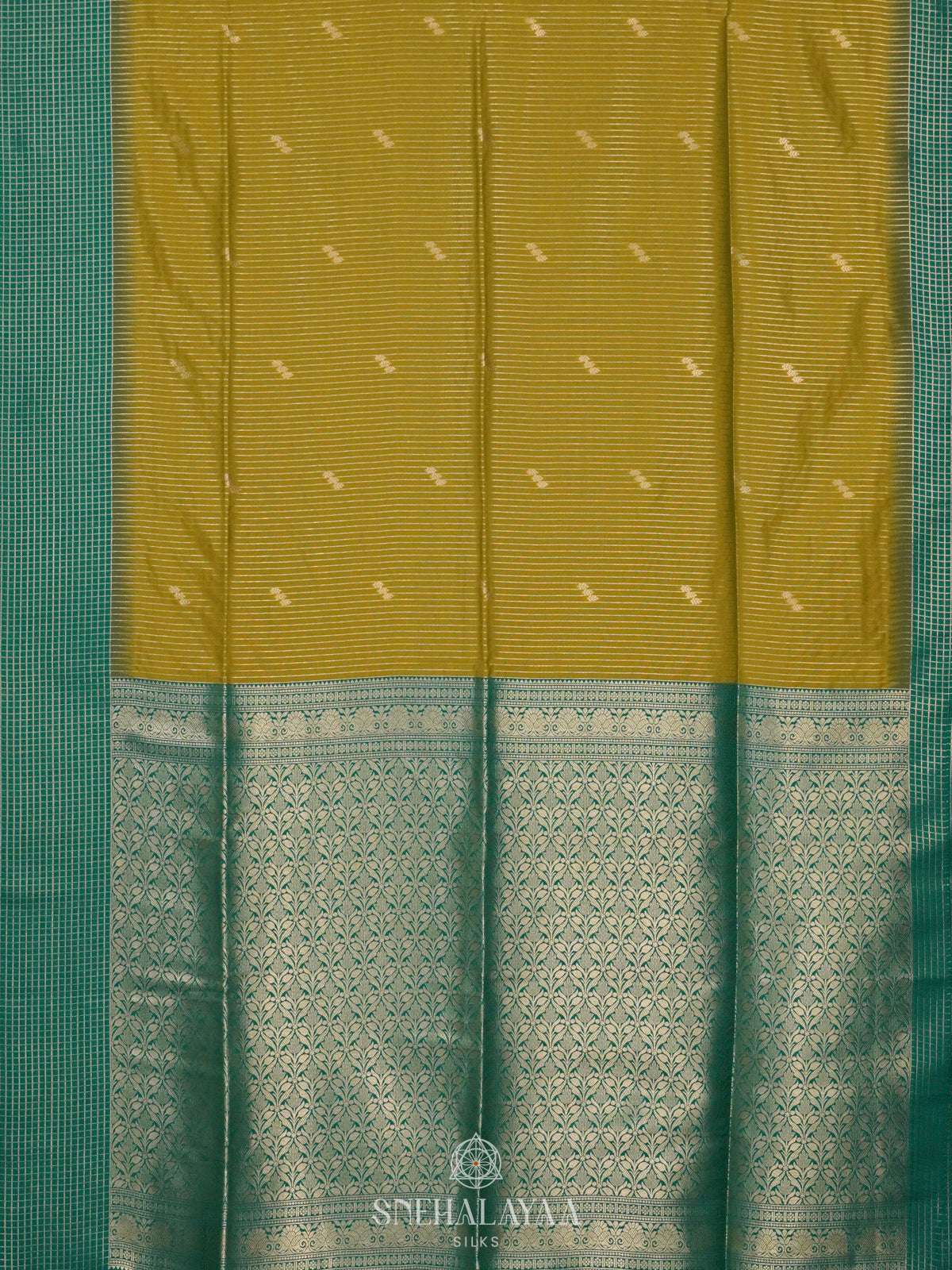 Lime Green Soft Silk Saree
