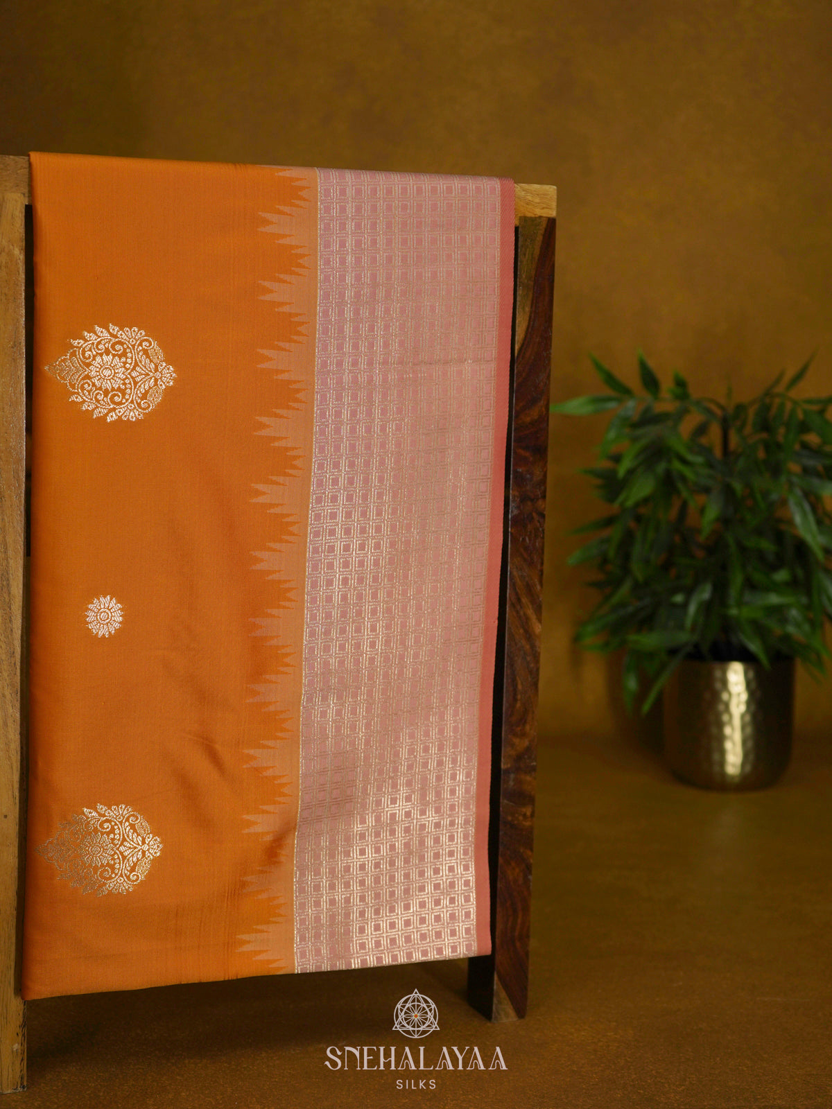 Orange Soft Silk Saree