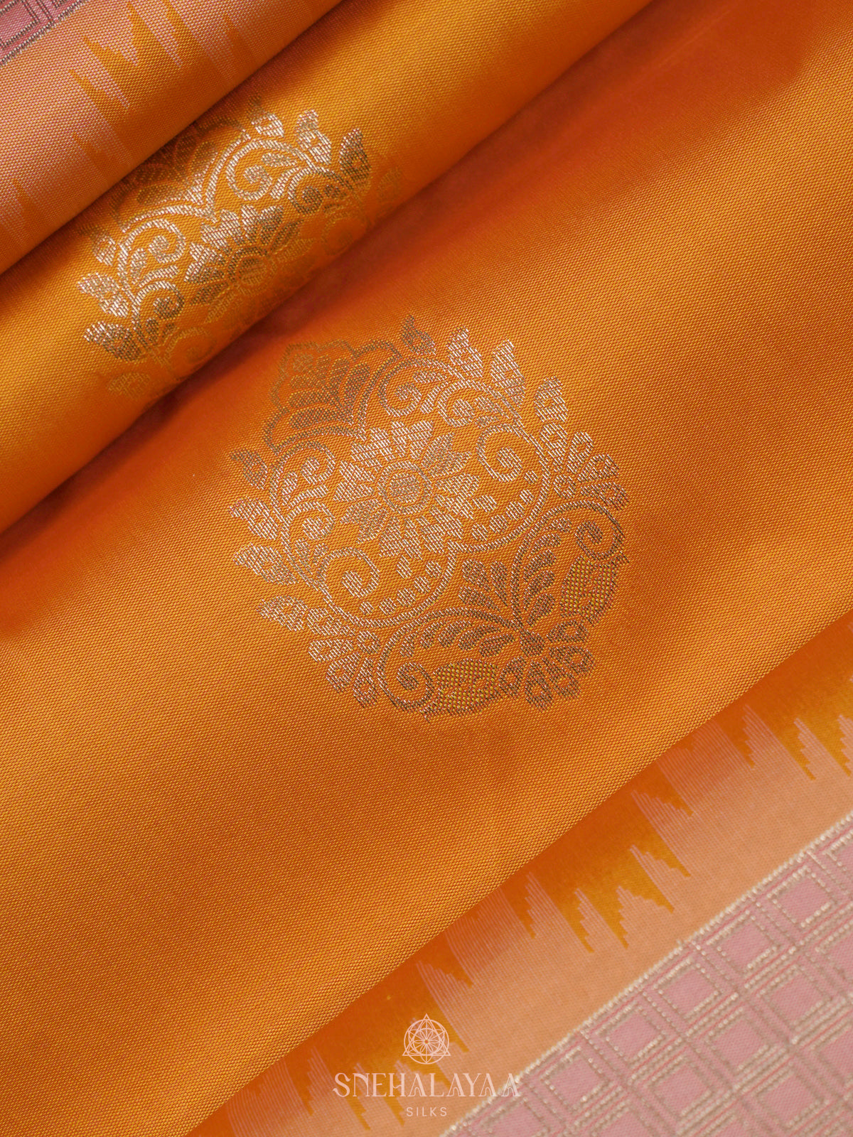 Orange Soft Silk Saree