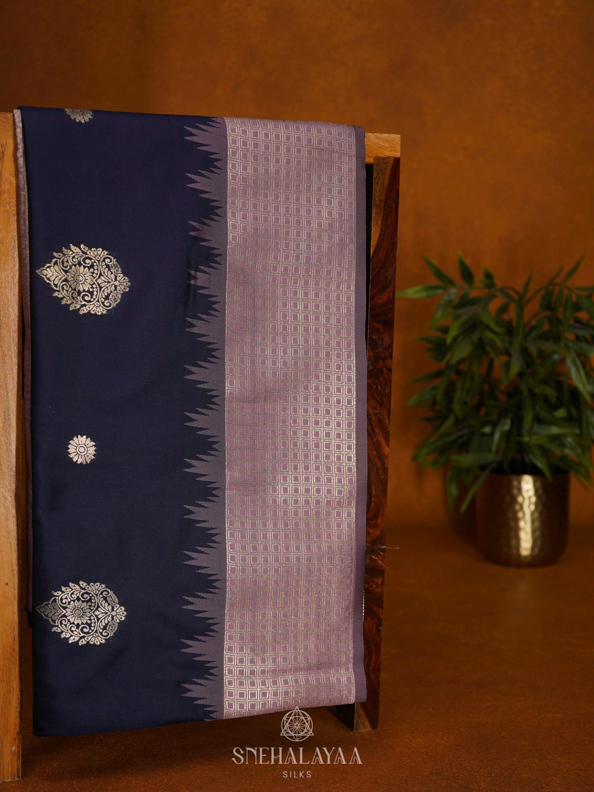 Navy Blue Soft Silk Saree