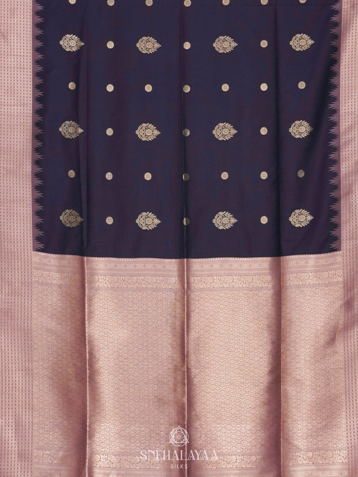 Navy Blue Soft Silk Saree