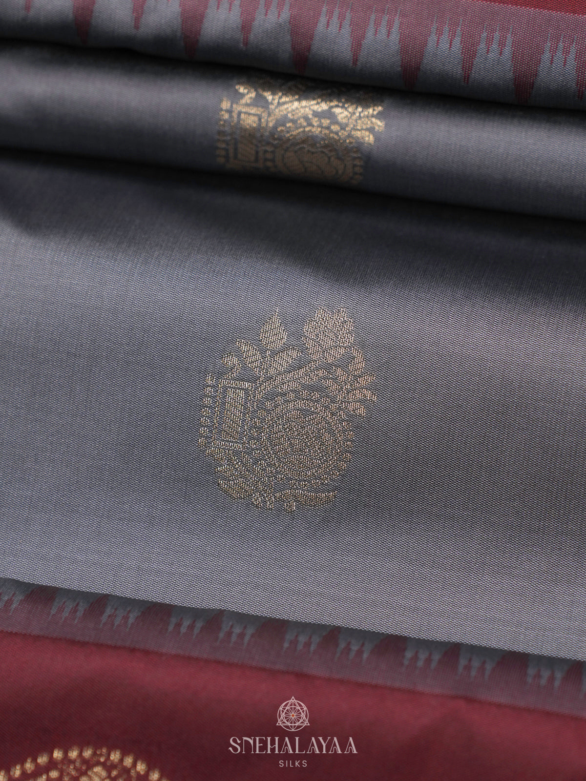 Grey Soft Silk Saree