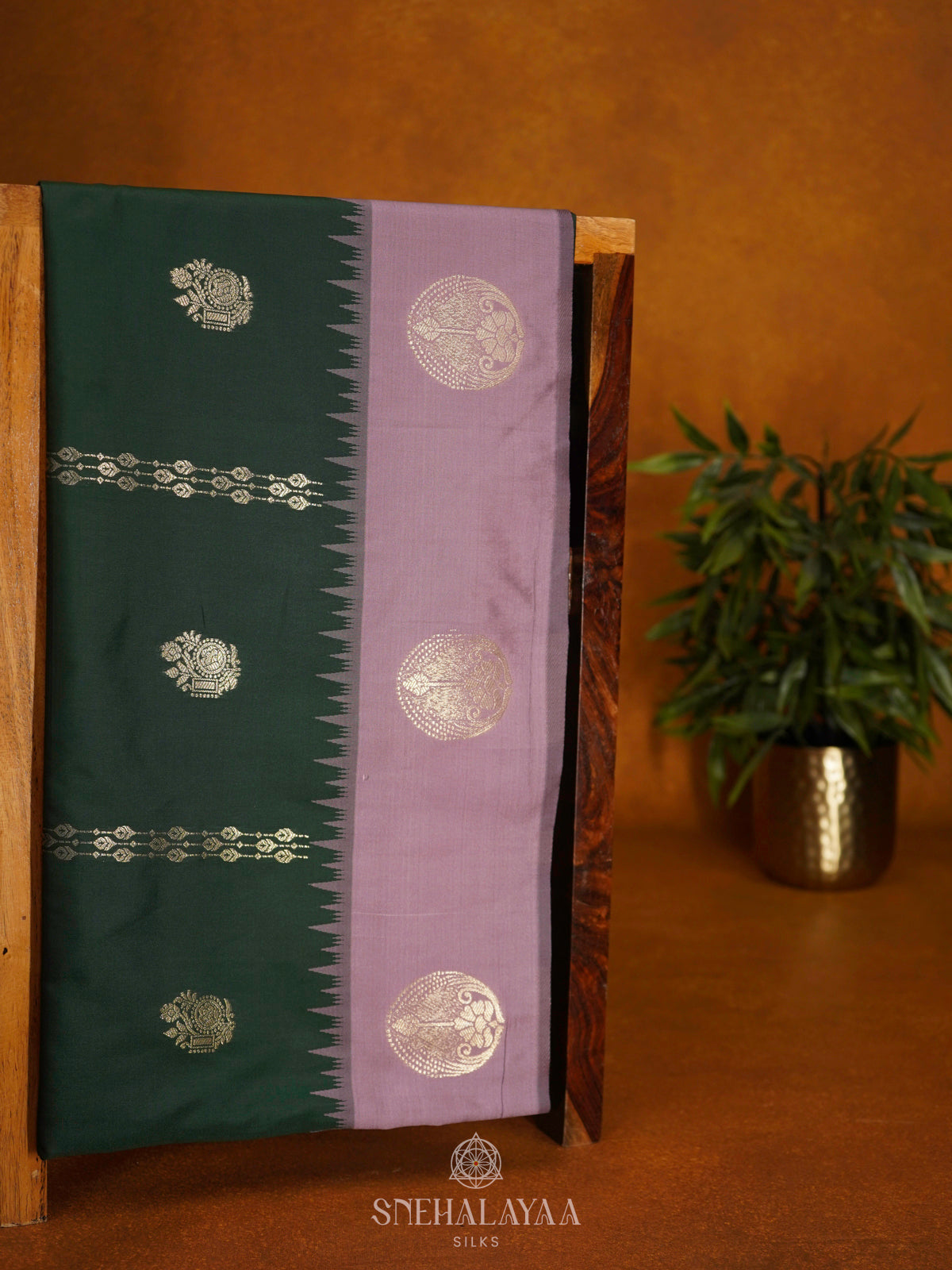 Forest Green Soft Silk Saree