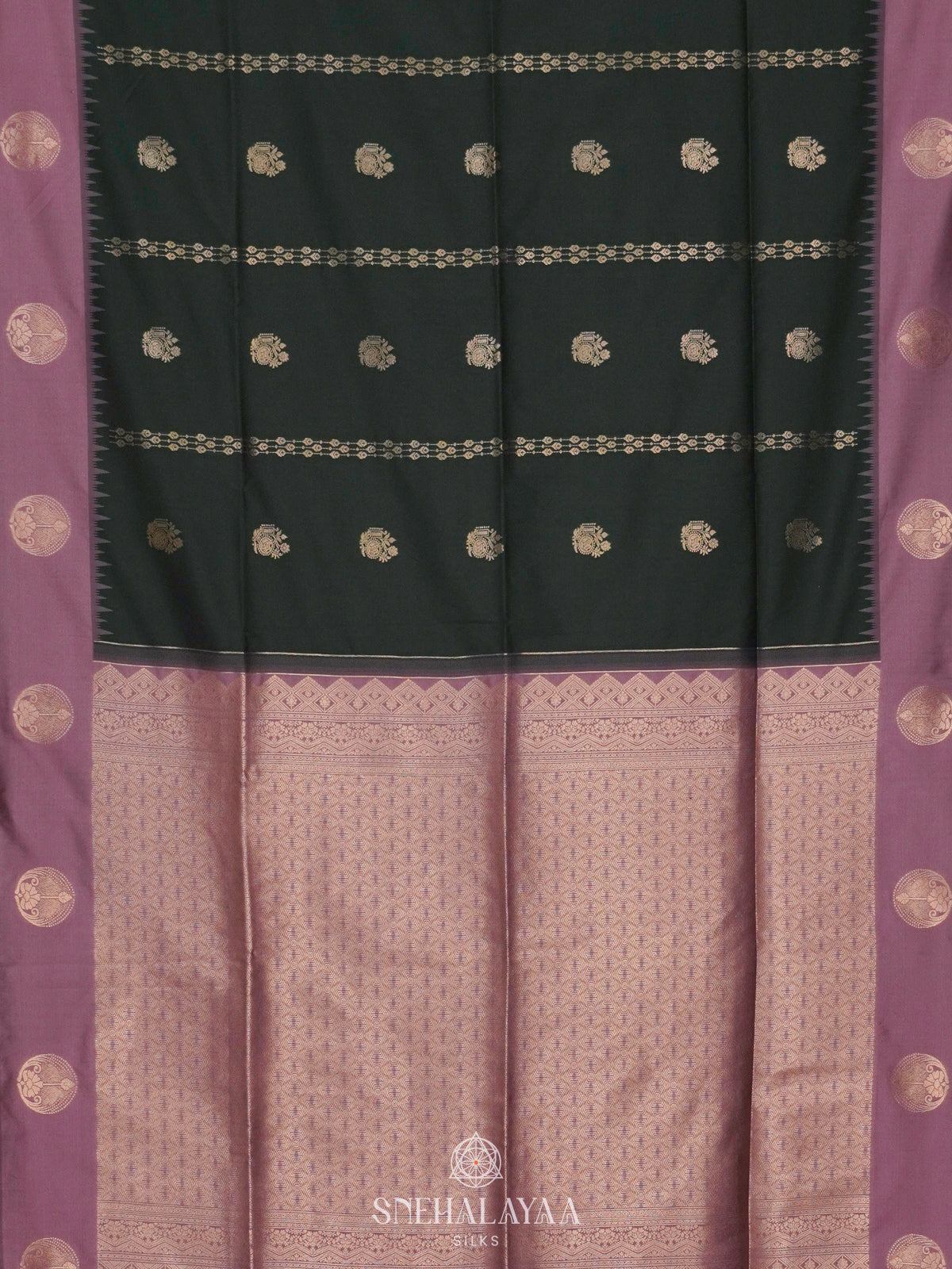 Forest Green Soft Silk Saree