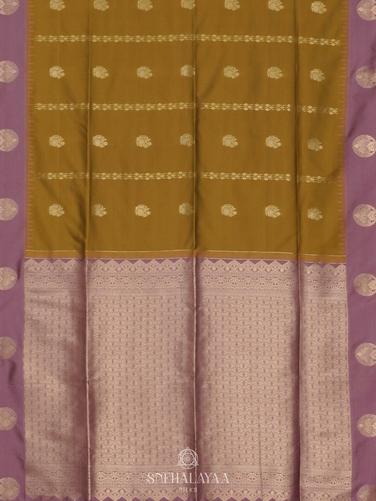 Mahendi Green Soft Silk Saree